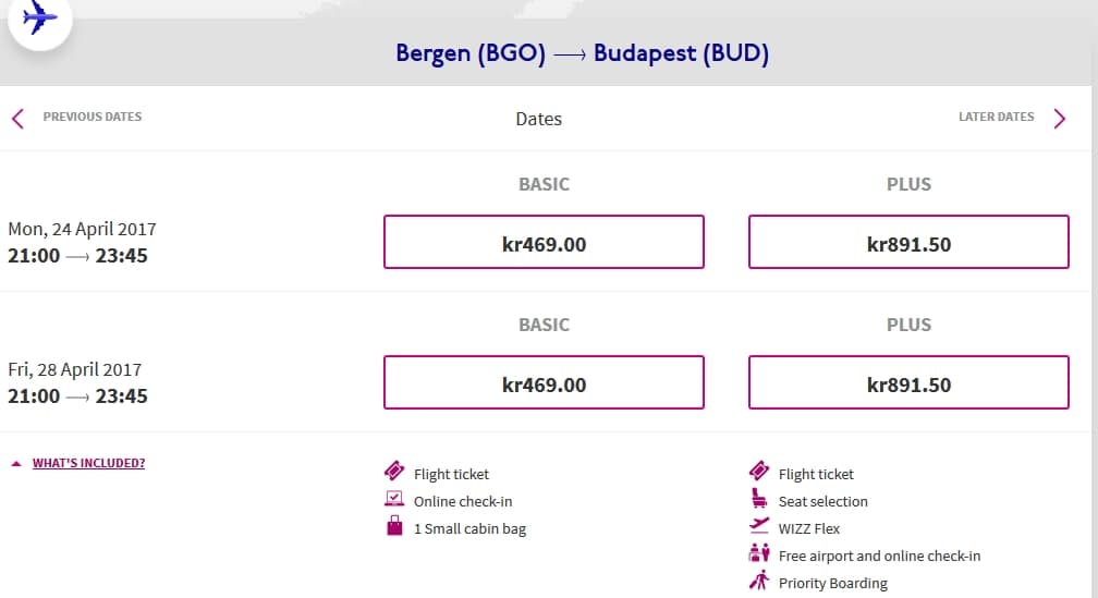 Fly direkte fra Bergen til Budapest