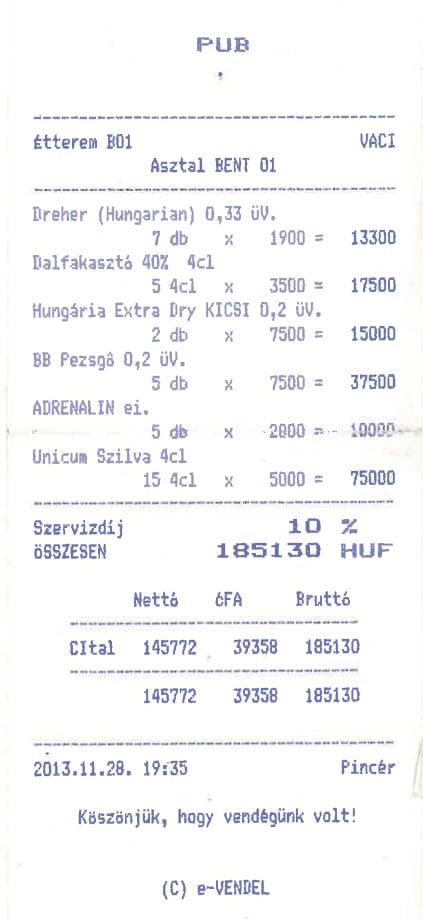 dyr regning i budapest