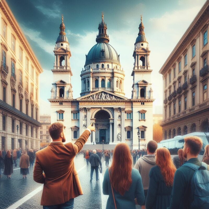 på guidet tur i budapest