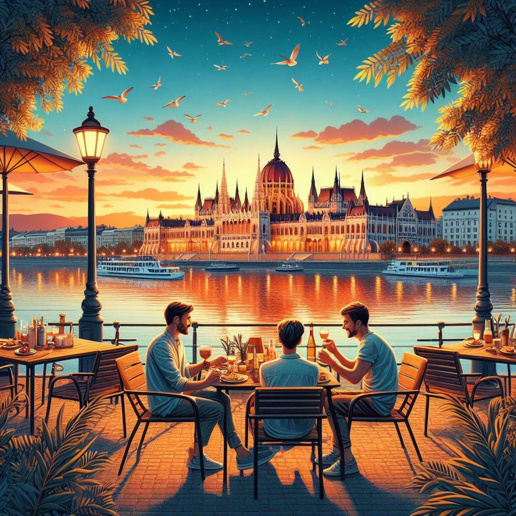 servering ute i budapest